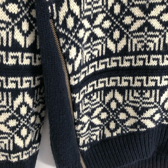 Cliché Couture Wool Knit Zipper Nordic Sweater Pull Over Size Medium - Picture 4 of 12